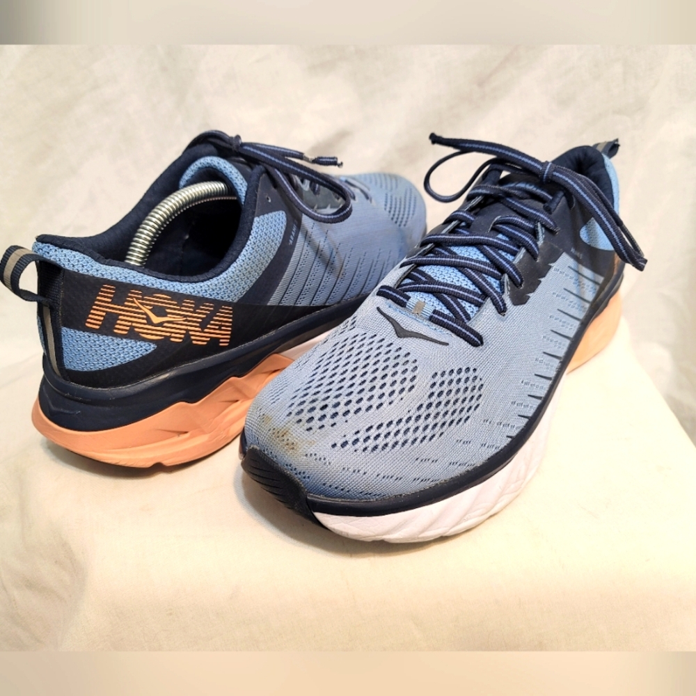 Hoka One One Arahi 3 Womens Sz 12 B Blue Outdoor Athletic Running Sneakers